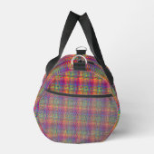 Farbenfrohes Schachbrett abstraktes Muster Klein Duffle Bag (Rechts)