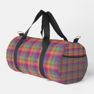 Farbenfrohes Schachbrett abstraktes Muster Klein Duffle Bag