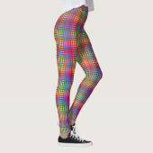 Farbenfrohes Schachbrett-Abstraktmuster Leggings (Rechts)