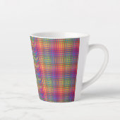 Farbenfrohes Schachbrett-Abstraktmuster Milchtasse (Rechts)