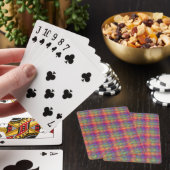 Farbenfrohes Schachbrett-Abstraktmuster Spielkarten (In Situ)