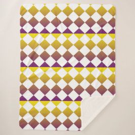 Farbenfrohes Schachbrett-Diamant-Karomuster nahtlo Sherpadecke