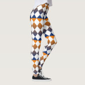 Farbenfrohes Schachbrett-Diamantmuster Leggings (Rechts)