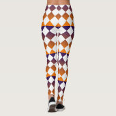 Farbenfrohes Schachbrett-Diamantmuster Leggings (Rückseite)