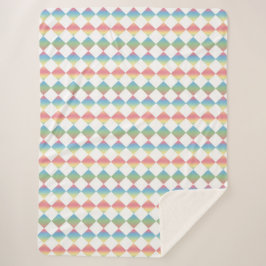 Farbenfrohes Schachbrett-Diamantmuster Sherpadecke