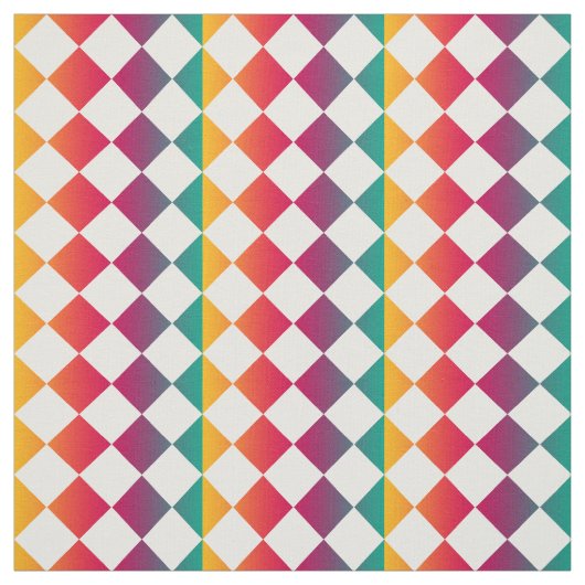 Farbenfrohes Schachbrett-Diamantmuster Stoff (Muster)