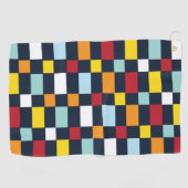 Farbenfrohes Schachbrettmuster Golfhandtuch (Horizontal)