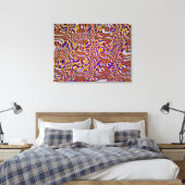 Farbenfrohes Schlangen-Styles-Musterdesign Leinwanddruck (Insitu (Schlafzimmer))