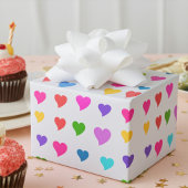 Farbenfrohes schlüpfriges Herzen-Muster Geschenkpapier