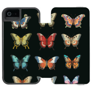 Farbenfrohes Schmetterling-iPhone-Etuikecover Incipio Watson™ iPhone 5 Geldbörsen Hülle
