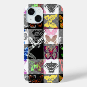 Farbenfrohes Schmetterlings-Karo-Tartan-Karo-Desig Case-Mate iPhone Hülle