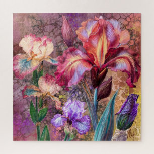 Farbenfrohes Schmetterlings-Schachblumen-Puzzle Puzzle