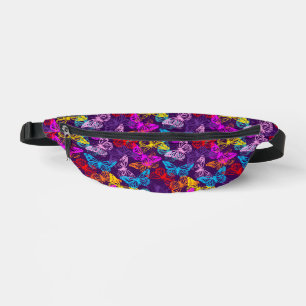 Farbenfrohes Schmetterlingsmuster Bauchtasche
