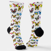 Farbenfrohes Schmetterlingsmuster Socken (Gewinkelt)