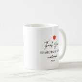 Farbenfrohes Schul-Regenbogen-Lehrer-Dankeschön-Ge Kaffeetasse (VorderseiteRechts)