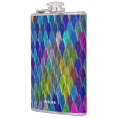 Farbenfrohes Schuppenmuster mit Namen Flachmann (Links)