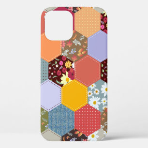 Farbenfrohes Sechseck-Blumen- Quilt-Design Case-Mate iPhone Hülle