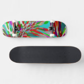 farbenfrohes, silbernes Skateboard (Horizontal)