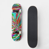 farbenfrohes, silbernes Skateboard (Vorderseite)