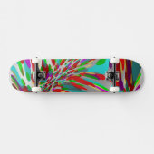 farbenfrohes, silbernes Skateboard (Horizontal)