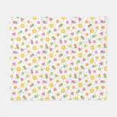 Farbenfrohes Sommer-Eiscreme-Muster Fleecedecke (Vorderseite (Horizontal))
