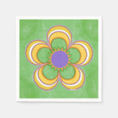 Farbenfrohes Sommerblumendesign Serviette (Vorderseite)