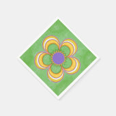 Farbenfrohes Sommerblumendesign Serviette (Ecke)