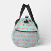 Farbenfrohes Sommerfischmuster an der Küste Duffle Bag (Rechts)