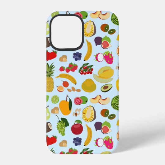 Farbenfrohes Sommerfruchtmuster iPhone Hülle (Rückseite)