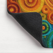Farbenfrohes Spiral-Abstraktes Muster Geometrische Mousepad (Ecke)