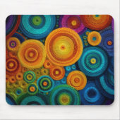 Farbenfrohes Spiral-Abstraktes Muster Geometrische Mousepad (Vorne)