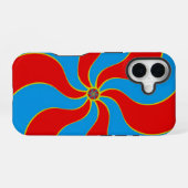 Farbenfrohes Spiralmuster iPhone 16 Hülle (Rückseite (Horizontal))