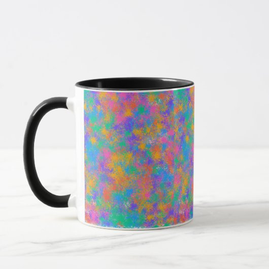 Farbenfrohes Spritzdesign Tasse (Links)