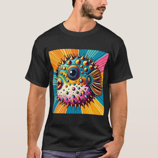farbenfrohes Stachelschwein T-Shirt (Vorderseite)