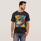 farbenfrohes Stachelschwein T-Shirt (Vorne ganz)