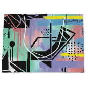 Farbenfrohes städtisches Graffiti-Muster (11) Große Geschenktüte (Vorderseite)