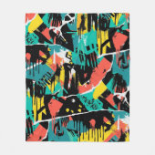 Farbenfrohes städtisches Graffiti-Muster (13) Fleecedecke (Vorderseite)