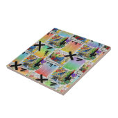 Farbenfrohes städtisches Graffiti-Muster (14) Fliese (Seite)