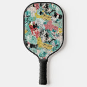 Farbenfrohes städtisches Graffiti-Muster (2) Pickleball Schläger (Rückseite)
