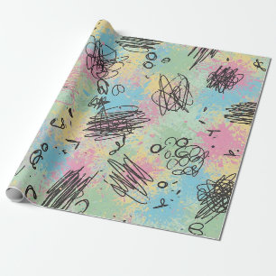 Farbenfrohes städtisches Graffiti-Muster (4) Geschenkpapier