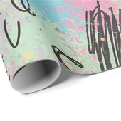Farbenfrohes städtisches Graffiti-Muster (4) Geschenkpapier (Rolleneckpunkt)