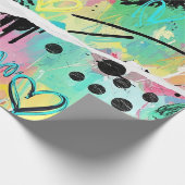 Farbenfrohes städtisches Graffiti-Muster (7) Geschenkpapier (Ecke)