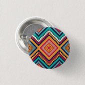 Farbenfrohes Stammesmuster Button (Vorne & Hinten)