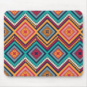Farbenfrohes Stammesmuster Mousepad