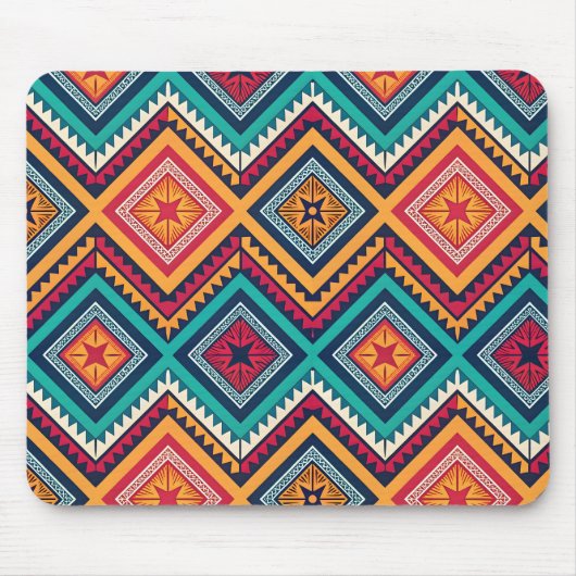 Farbenfrohes Stammesmuster Mousepad (Vorne)