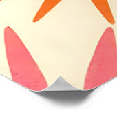 Farbenfrohes Starburst-Muster im Stil der Mitte de Poster (Ecke)
