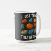 Farbenfrohes Steindesign Kaffeetasse (VorderseiteRechts)