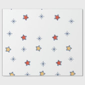 Farbenfrohes Stern Geschenkpapier (Flach)