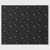 Farbenfrohes Sternennacht-Geschenk Geschenkpapier (Flach)