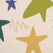 Farbenfrohes Sternmuster für das Kinderzimmer Tapete (Naht)